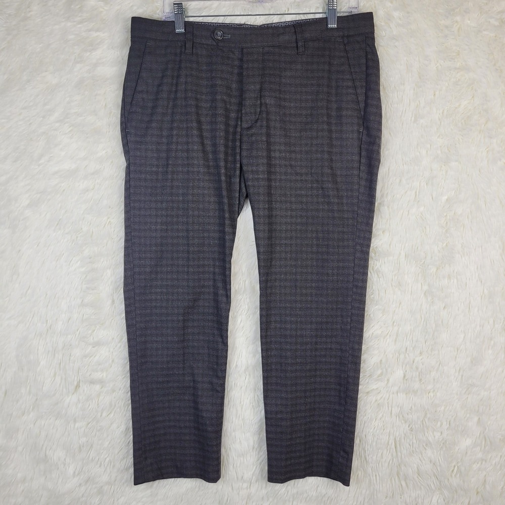 Ted‎ Baker London Mens 34R Black Striped Crop Pants 34x24 Casual Modern